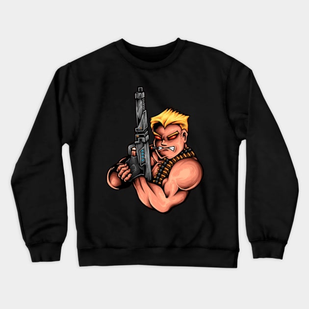 Action hero Crewneck Sweatshirt by SAN ART STUDIO 